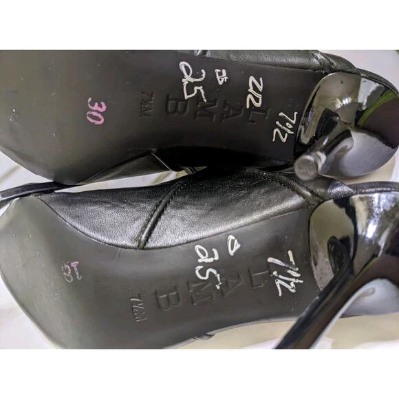 L.A.M.B. Bambi Gwen Stefani Heels Sandals Shoes Size 7.5 7 1/2 Leather Strappy - Picture 8 of 11